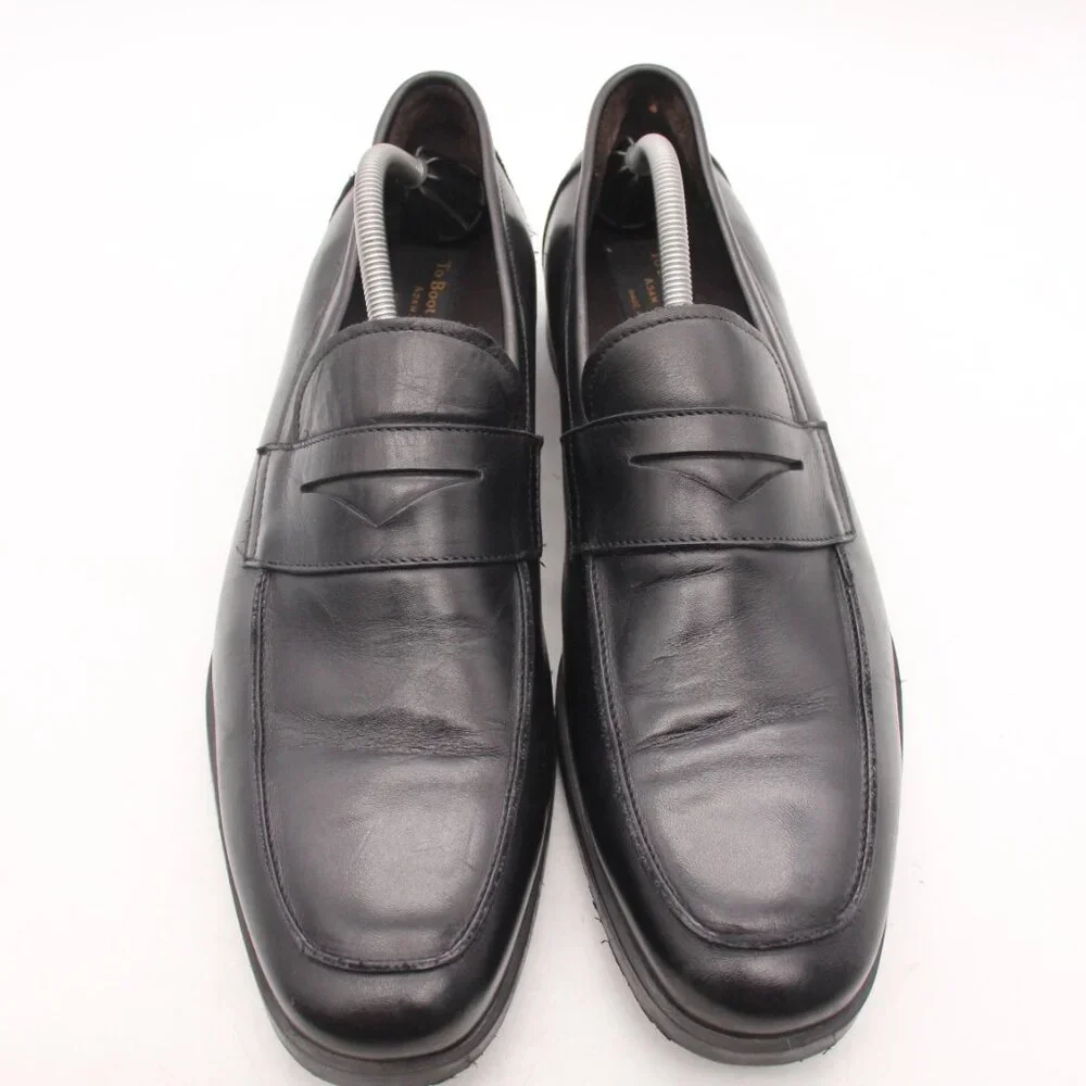 To Boot New York Penny Loafer Black Leather Shoes Men's Size 12 Made In Italy_2